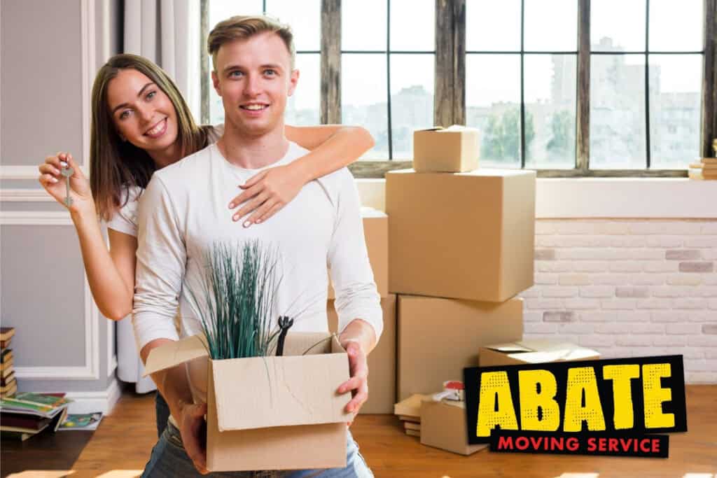 Lovely couple is enjoying their new house